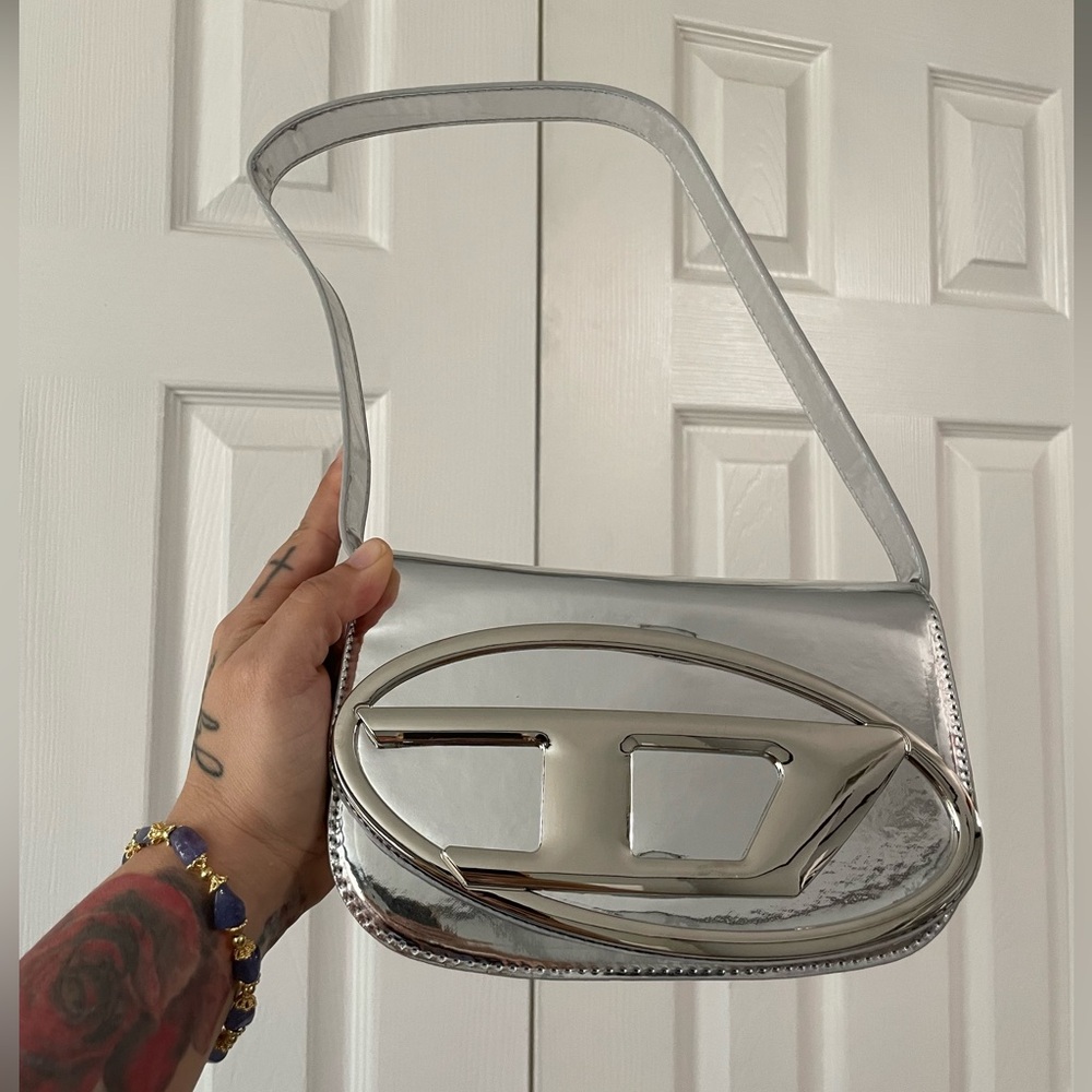Brand New Silver Chrome bag with Diesel logo